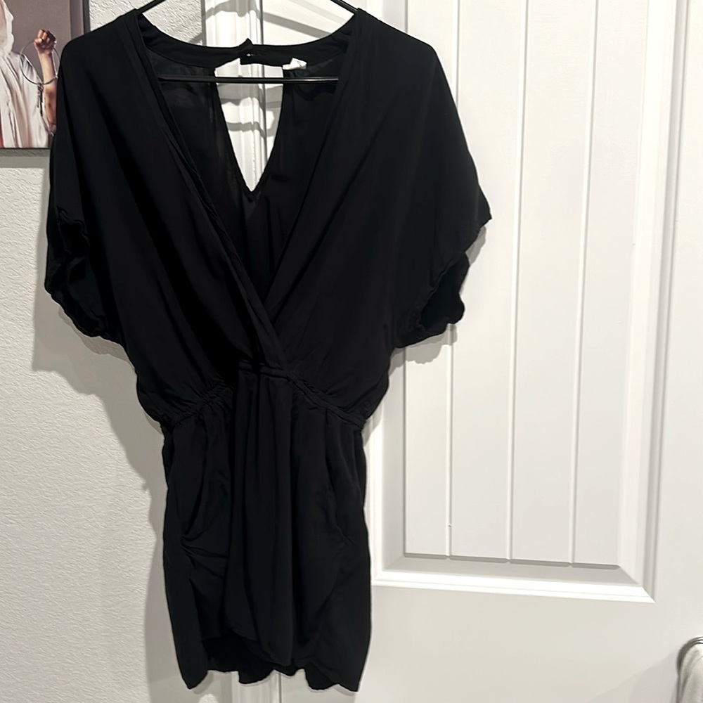BeBop Classic Black V-Neck Romper